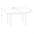 East West Furniture 5-Piece Dining Table Set in Mahogany/Willow Green