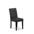 East West Furniture 5-Piece Dinette Set in Black/Dark Gray