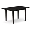 East West Furniture 5-Piece Dinette Set in Black/Dark Gray