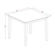 East West Furniture 5-Piece Modern Dining Table Set in Mahogany/Burgundy