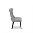 East West Furniture 7-Piece Dining Table Set in Black/Light Gray