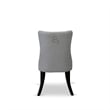 East West Furniture 7-Piece Dining Table Set in Black/Light Gray