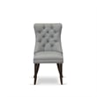 East West Furniture 7-Piece Dining Set in Light Gray/Distressed Jacobean