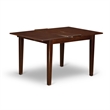 East West Furniture 5-Piece Dining Room Set in Mahogany/Burgundy