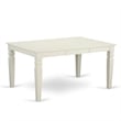 East West Furniture 5-Piece Dinette Set in Linen White/Light Beige