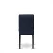 East West Furniture 5-Piece Dining Table Set in Black/Dark Navy Blue