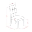 East West Furniture 5-Piece Dinette Set in Linen White/Beige Red