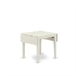 East West Furniture 5-Piece Dining Table Set in Linen White/Willow Green