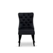 East West Furniture 7-Piece Dinette Set in Black/Black