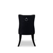 East West Furniture 7-Piece Dinette Set in Black/Black