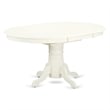 East West Furniture 7-Piece Dining Room Set in linen white/Dark Gray