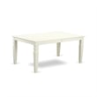 East West Furniture 7-Piece Dining Table Set in Linen White/Willow Green