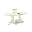 East West Furniture 7-Piece Dinette Set in Linen White/Beige Red