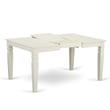 East West Furniture 7-Piece Modern Dining Table Set in Linen White/Platinum Gray