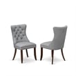 East West Furniture 7-Piece Kitchen Table Set in Mahogany/Light Gray