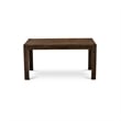 East West Furniture 7-Piece Dining Table Set in Distressed Jacobean/Beige Red