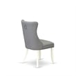 East West Furniture 7-Piece Dining Room Set in Linen White/Light Gray