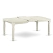 East West Furniture 7-Piece Dining Room Set in Linen White/Light Gray