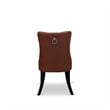 East West Furniture 7-Piece Dining Set in Black/Burgundy