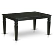East West Furniture 7-Piece Dining Set in Black/Burgundy