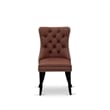 East West Furniture 7-Piece Dining Set in Black/Burgundy