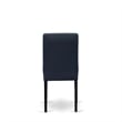 East West Furniture 7-Piece Kitchen Table Set in Black/Dark Navy Blue