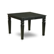 East West Furniture 7-Piece Kitchen Table Set in Black/Dark Navy Blue