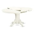East West Furniture 7-Piece Dining Room Set in Linen White/Black