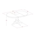 East West Furniture 7-Piece Dining Room Set in Linen White/Black
