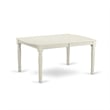 East West Furniture 7-Piece Dining Set in Linen White/Black