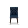 East West Furniture 9-Piece Dining Set in Distressed Jacobean/Navy Blue