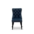 East West Furniture 9-Piece Dinette Set in Black/Navy Blue