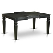 East West Furniture 9-Piece Dining Table Set in Black/Dark Navy Blue