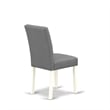 East West Furniture 7-Piece Dining Room Set in Linen White/Platinum Gray