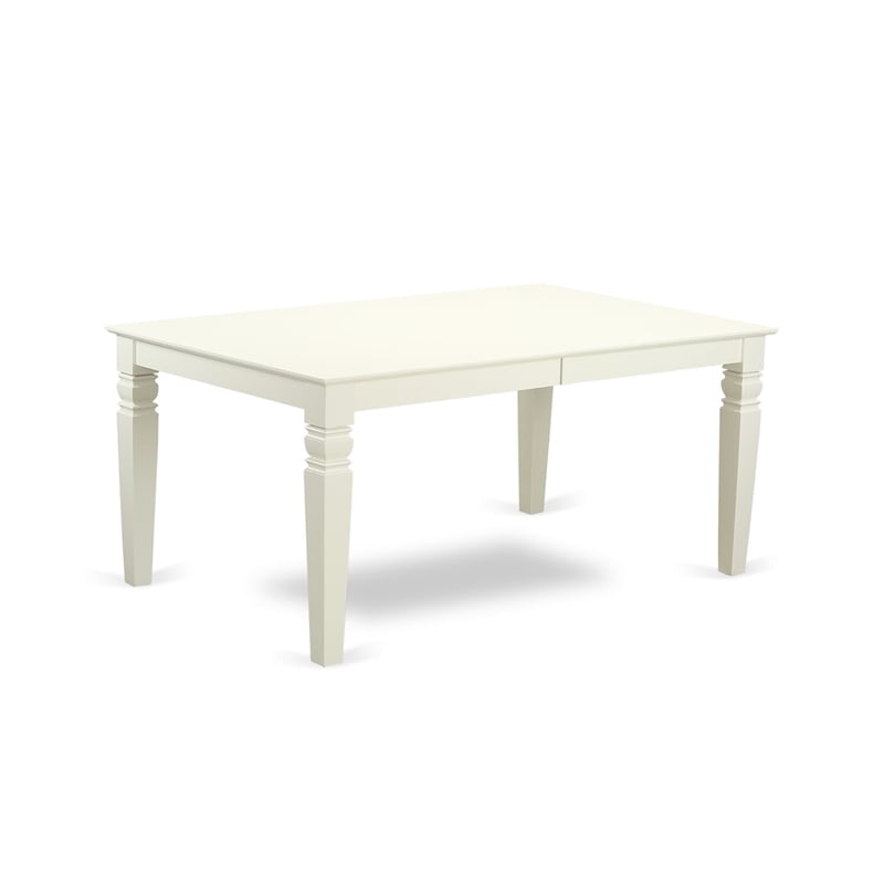 East West Furniture 7-Piece Modern Dining Set in Linen White/Beige Red