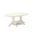 East West Furniture 7-Piece Dining Table Set in Linen White/Beige Red