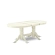 East West Furniture 7-Piece Dining Table Set in Linen White/Beige Red