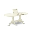 East West Furniture 7-Piece Dining Table Set in Linen White/Beige Red