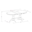 East West Furniture 7-Piece Dining Table Set in Linen White/Beige Red