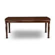 East West Furniture 7-Piece Kitchen Table Set in Mahogany/Burgundy