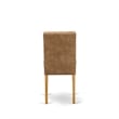 East West Furniture 7-Piece Kitchen Table Set in Oak/Brown Textured