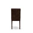 East West Furniture 7-Piece Dinette Set in Distressed Jacobean/Black Textured