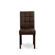 East West Furniture 7-Piece Dinette Set in Distressed Jacobean/Black Textured