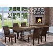 East West Furniture 7-Piece Dining Set in Distressed Jacobean/Black Textured