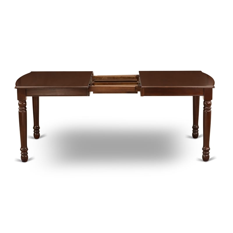 East West Furniture 9-Piece Dining Set in Mahogany/Willow Green