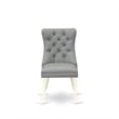 East West Furniture 3-Piece Dining Table Set in Linen White/Light Gray