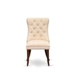 East West Furniture 3-Piece Dining Set in Mahogany/Light Beige