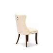 East West Furniture 3-Piece Dining Set in Mahogany/Light Beige