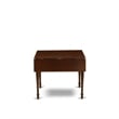 East West Furniture 3-Piece Kitchen Table Set in Mahogany/Light Gray