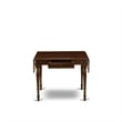 East West Furniture 3-Piece Dining Table Set in Mahogany/Light Beige